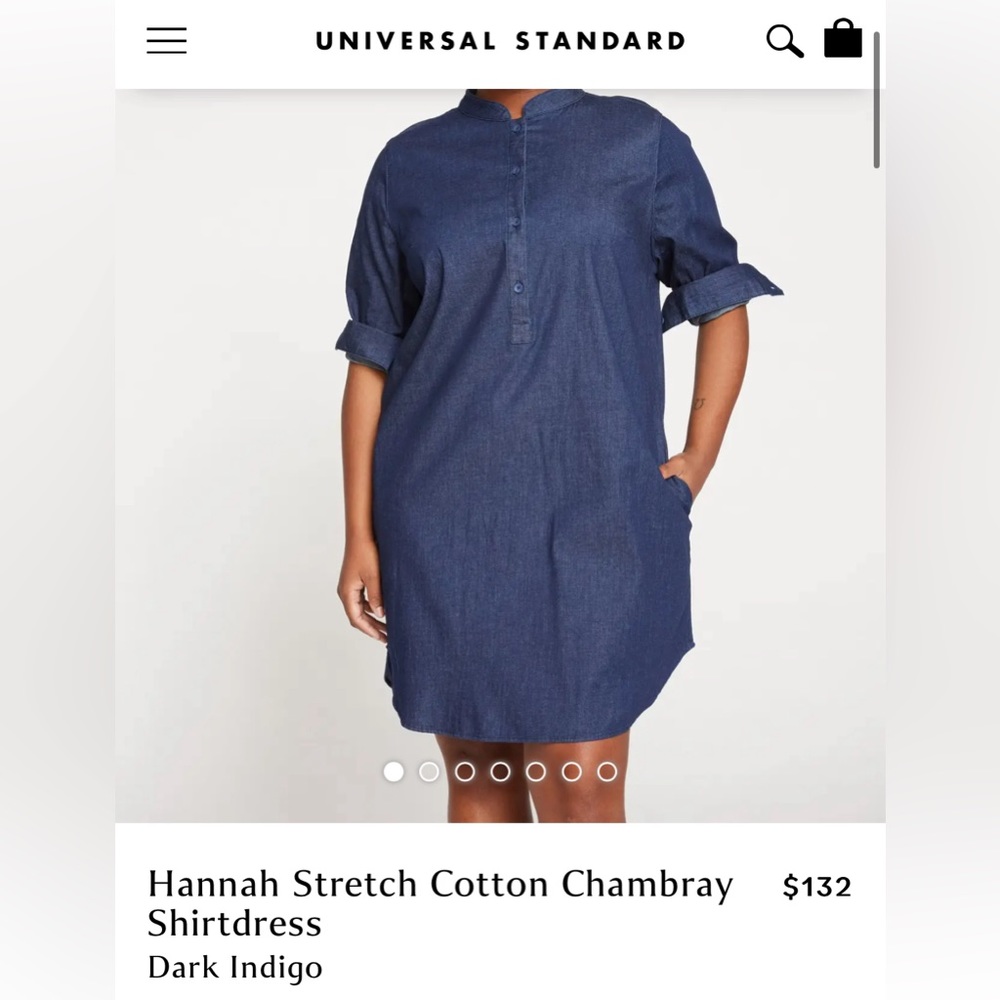 Universal Standard Denim Shirt Dress. Oversized Size Small